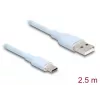 DeLOCK USB-Kabel USB 2.0 2,5 m USB A USB C Blau