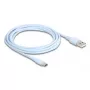 DeLOCK USB-Kabel USB 2.0 2,5 m USB A USB C Blau
