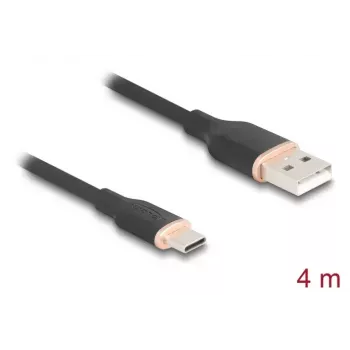 DeLOCK USB-Kabel USB 2.0 4 m USB A USB C Schwarz 81228