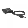 DisplayPort 2‑in‑1 bidirektionaler Switch CLUB3D CSV-1009 — 2x DisplayPort-Ausgänge, 8K@60Hz, Schwarz