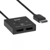 DisplayPort 2‑in‑1 bidirektionaler Switch CLUB3D CSV-1009 — 2x DisplayPort-Ausgänge, 8K@60Hz, Schwarz