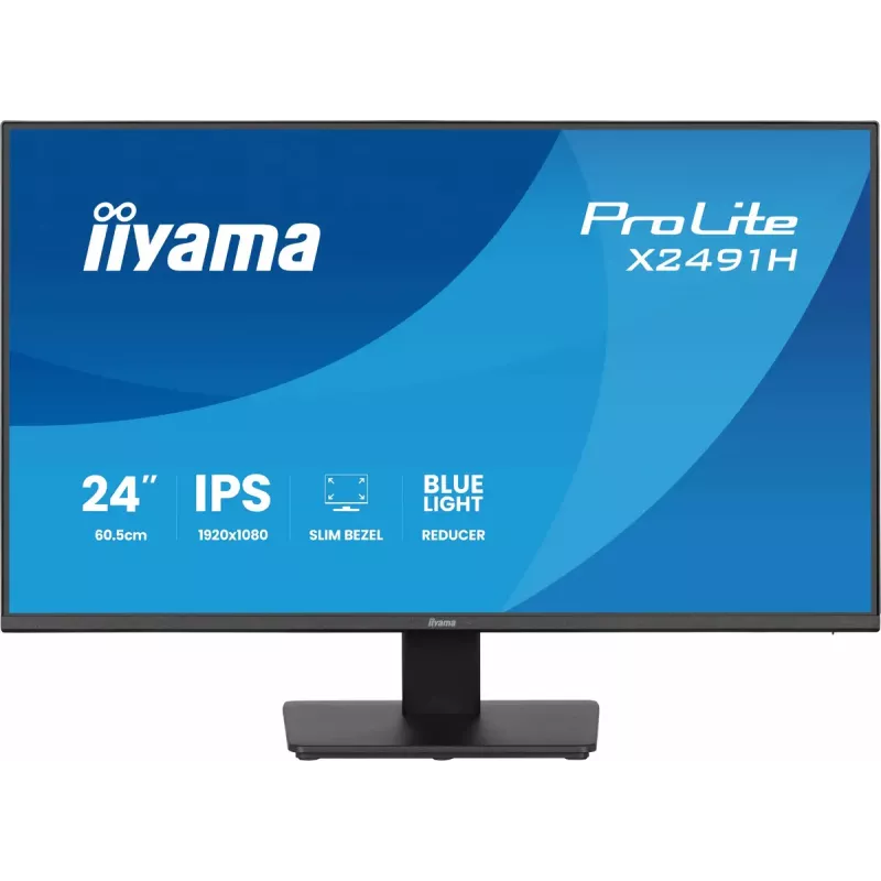 Computermonitor IIYAMA ProLite X2491H-B1 60,5 cm (23,8 Zoll) IPS LCD Full HD 1920×1080 Mattschwarz, VESA