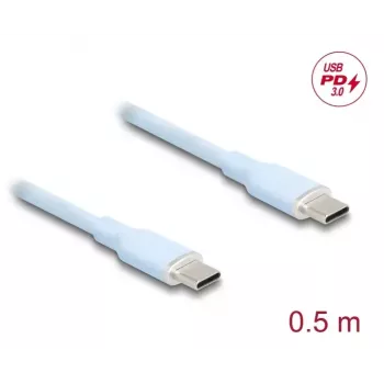 USB-Kabel DeLOCK 81233 USB 2.0 0,5m USB C Blau