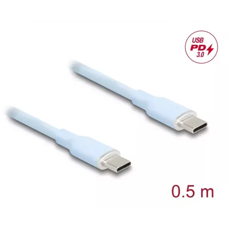 USB-Kabel DeLOCK 81233 USB 2.0 0,5m USB C Blau