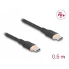 DeLOCK USB-Kabel USB 2.0 0,5 m USB-C Schwarz 81237