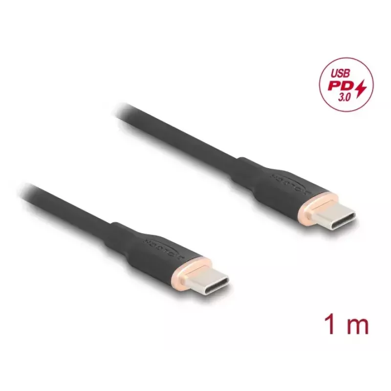 DeLOCK USB-Kabel USB 2.0 1m USB C Schwarz 81238