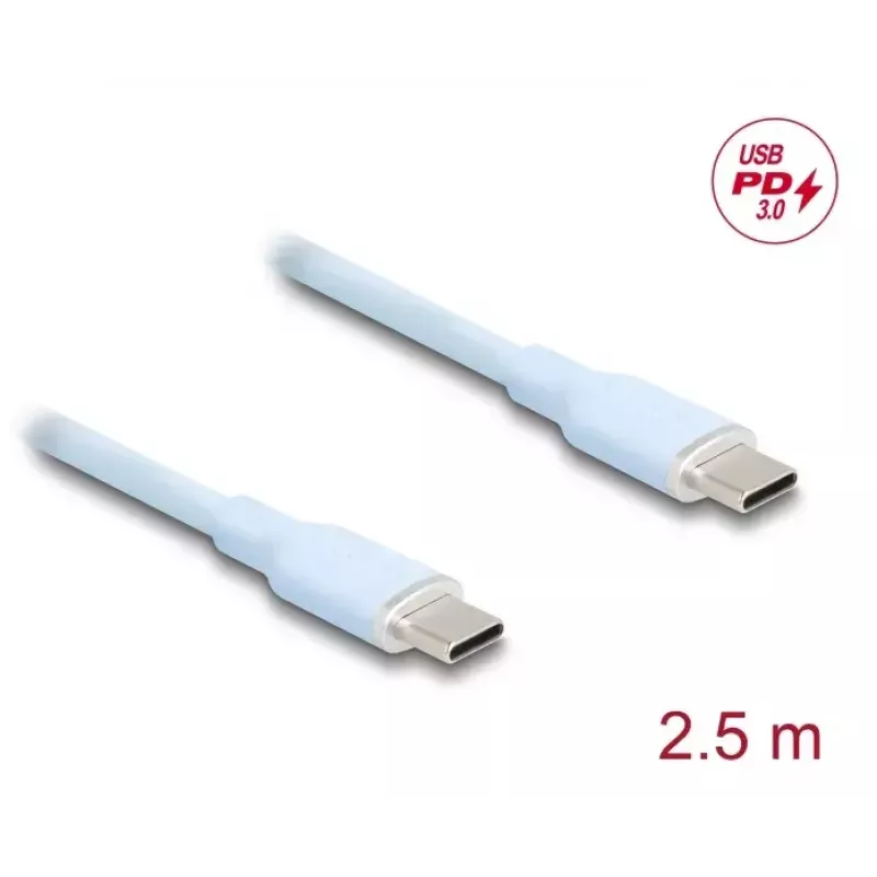 DeLOCK USB-Kabel USB 2.0 2,5m USB C Blau 81235
