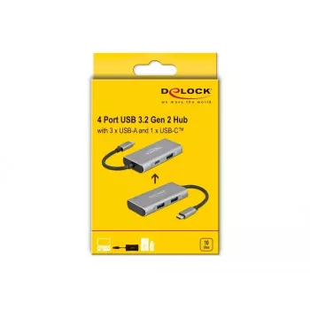 USB Hub DeLOCK Externer USB 10 Gbps USB Type-C Hub 63261