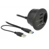 Steckdosen-Auslass DeLOCK 62869 Schwarz