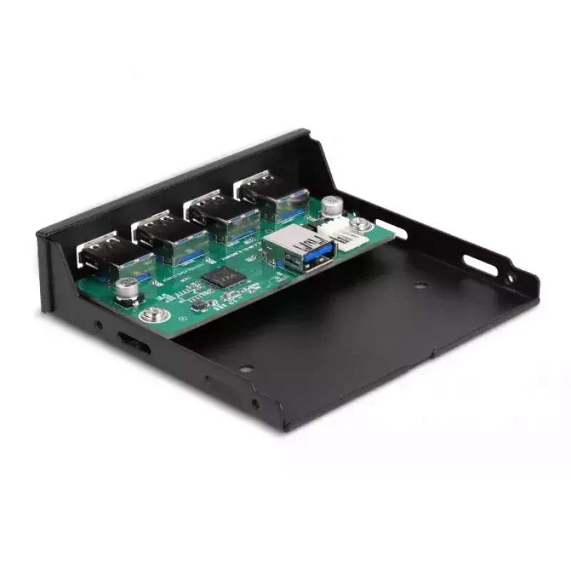 DeLOCK Interner 3,5 Zoll USB 3.2 Gen 1 Hub 4 Port Schwarz
