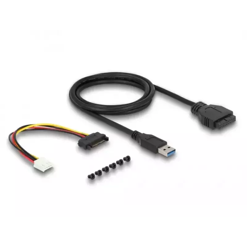 DeLOCK Interner 3,5 Zoll USB 3.2 Gen 1 Hub 4 Port Schwarz