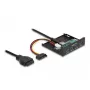 DeLOCK Interner 3,5 Zoll USB 3.2 Gen 1 Hub 4 Port Schwarz