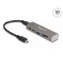 DeLOCK 3 Port USB Hub 10 Gbps mit SD Micro SD Kartenleser Type-C