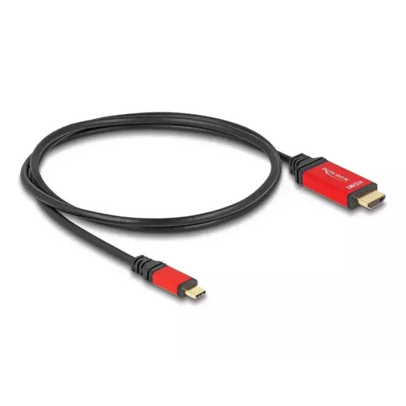 DeLOCK USB Type-C auf HDMI-Kabel DP Alt Mode 8K 60 Hz HDR 1 m Rot