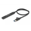 DeLOCK 4 Port schlank USB Hub USB Type-C USB Type-A 5 Gbps Schwarz