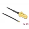 Koaxialkabel DeLOCK 12654 0,1 m RP-SMA MHF 4L LK Schwarz