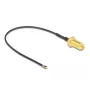 Koaxialkabel DeLOCK 12654 0,1 m RP-SMA MHF 4L LK Schwarz