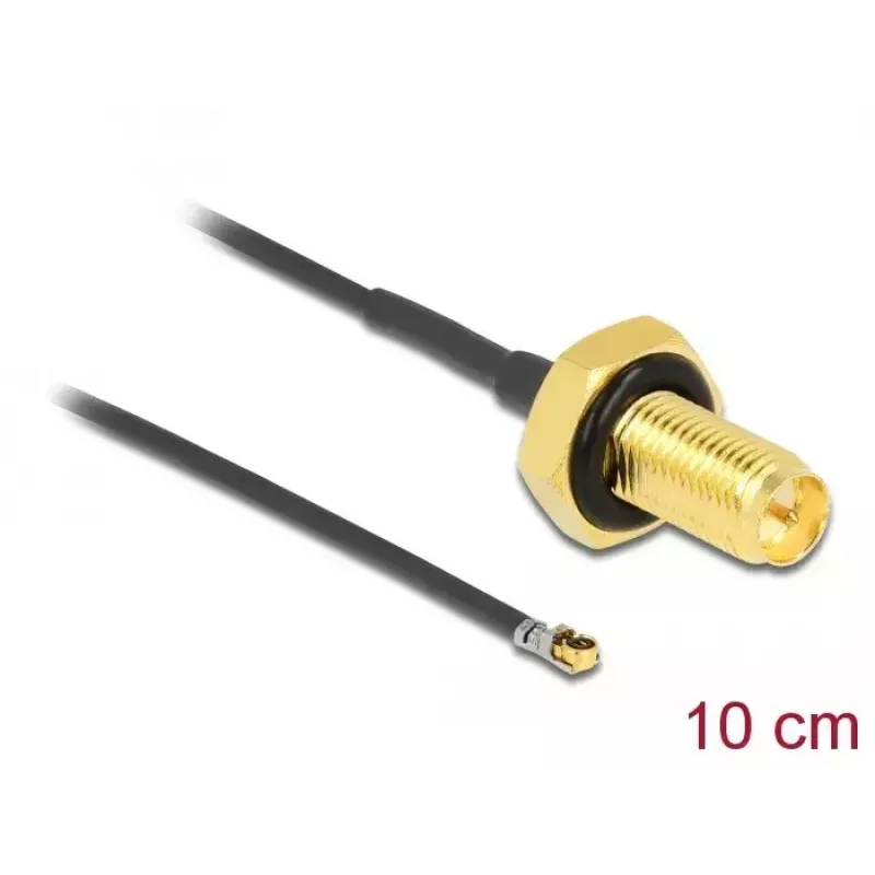 Koaxialkabel DeLOCK 12655 0,1 m RP-SMA MHF 4L LK Schwarz