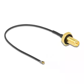Koaxialkabel DeLOCK 12655 0,1 m RP-SMA MHF 4L LK Schwarz