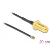 Koaxialkabel DeLOCK 12656 0,2 m RP-SMA MHF 4L LK Schwarz