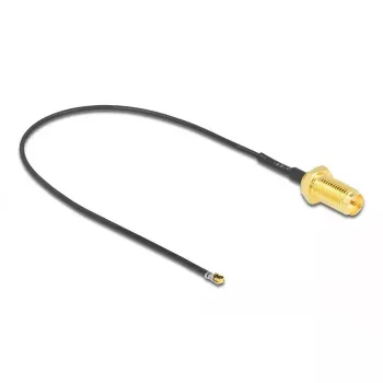 Koaxialkabel DeLOCK 12656 0,2 m RP-SMA MHF 4L LK Schwarz