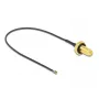Koaxialkabel DeLOCK 12657 0,2 m RP-SMA MHF 4L LK Schwarz