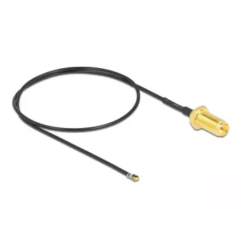 Koaxialkabel DeLOCK 12658 0,35 m RP-SMA MHF 4L LK Schwarz