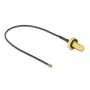 Koaxialkabel DeLOCK 12663 0,2 m SMA MHF 4L LK Schwarz