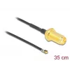 Koaxialkabel DeLOCK 12664 0,35 m SMA MHF 4L LK Schwarz