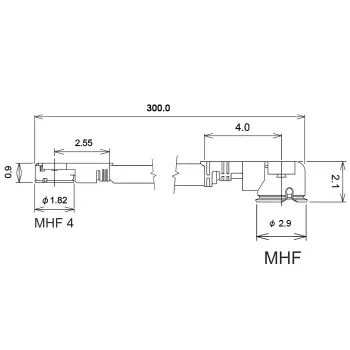Koaxialkabel DeLOCK 89649 0,3 m MHF I-PEX MHF IV HSC MXHP32