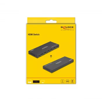 DeLOCK HDMI Umschalter 4 x HDMI Eingang auf 1 x HDMI Ausgang 8K 60 Hz