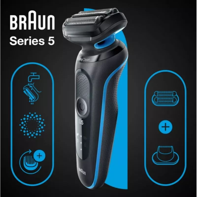 Braun Series 5 51-B1820s Folienrasierer Schwarz, Blau