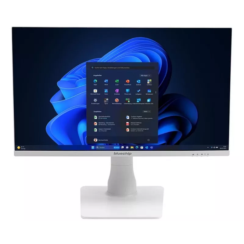 bluechip BUSINESSline AIO2350 *white* Intel® Core™ i5 Prozessor 14400 / bis zu 4.70 GHz, Windows 11 Pro, 23,8 Zoll LED IPS, 16 GB DDR4, 500 GB NVMe SSD, Intel® Wi-Fi 6 AX201, Bluetooth 5, Gigabit Ethernet, Intel® UHD Grafik