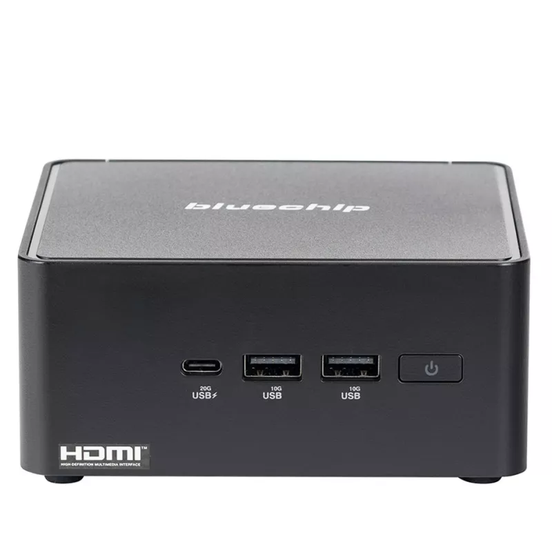 bluechip BUSINESSline M1435 Intel Core 3 100U 8 GB DDR5-SDRAM 500 GB SSD Windows 11 Pro Mini-PC Schwarz