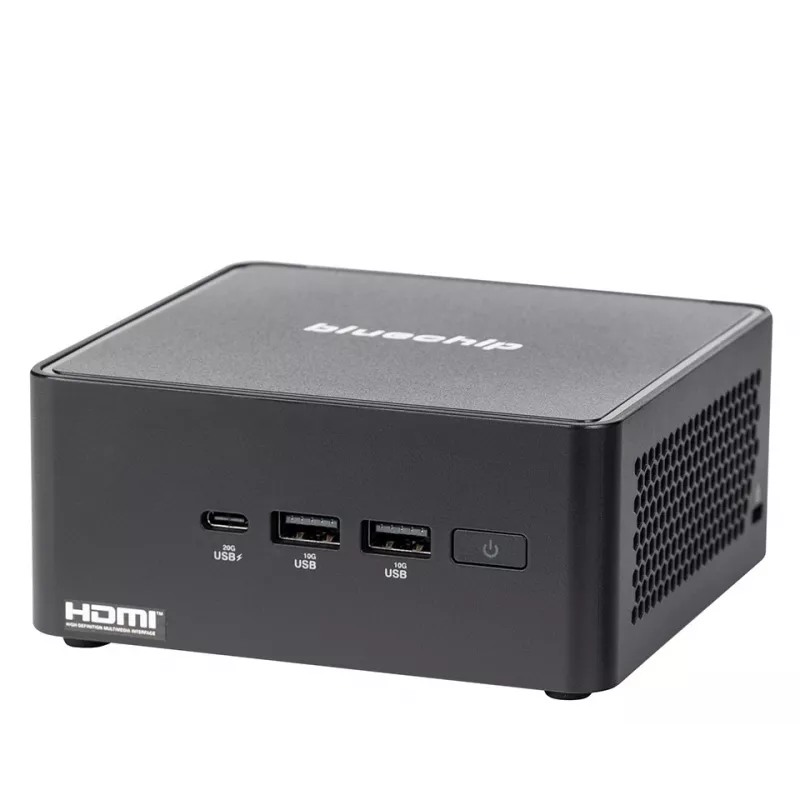 bluechip BUSINESSline M1435 Intel Core 3 100U 8 GB DDR5-SDRAM 500 GB SSD Windows 11 Pro Mini-PC Schwarz