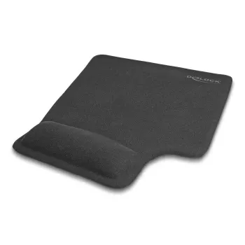 DeLOCK Ergonomisches Mauspad mit Gel-Handgelenkauflage für Linkshänder schwarz