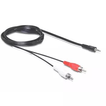 Audiokabel DeLOCK 84277 10m 3,5mm 2 x RCA Schwarz