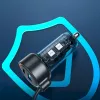 Auto-Ladegerät Joyroom JR-CL07 3-in-1 60W mit integriertem USB-C-Kabel 1,6 m, schwarz
