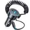 Auto-Ladegerät Joyroom JR-CL07 3-in-1 60W mit integriertem USB-C-Kabel 1,6 m, schwarz
