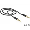 Audiokabel DeLOCK 3,5 mm – 3,5 mm 0,5 m Schwarz