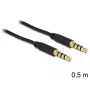 Audiokabel DeLOCK 3,5 mm – 3,5 mm 0,5 m Schwarz