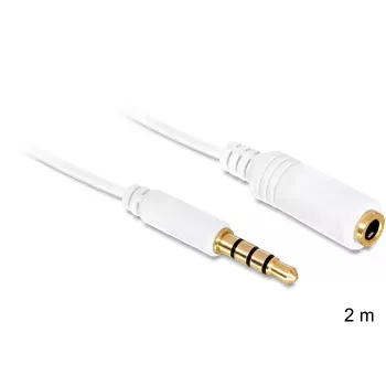 Audiokabel DeLOCK 3.5mm 2m Weiß
