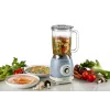 Ariete 583, Vintage Mixer mit 1,5 Liter Glaskrug, 4 Edelstahlklingen, 4 Geschwindigkeiten + Pulse, 1000 Watt, Blau