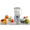 Ariete 583, Vintage Mixer mit 1,5 Liter Glaskrug, 4 Edelstahlklingen, 4 Geschwindigkeiten + Pulse, 1000 Watt, Blau