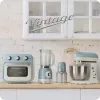Ariete 583, Vintage Mixer mit 1,5 Liter Glaskrug, 4 Edelstahlklingen, 4 Geschwindigkeiten + Pulse, 1000 Watt, Blau