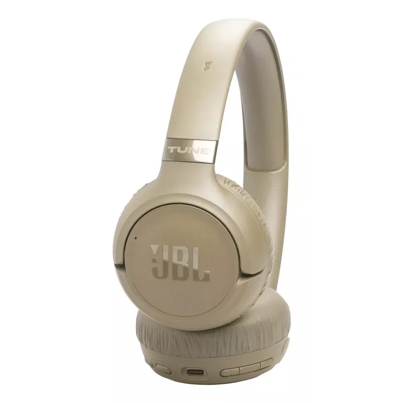 Headset JBL Tune 680NC, kabelgebunden & kabellos (Bluetooth, USB-C), ohrumschließend, Kopfbügel, beige, 20–20000 Hz, 161 g