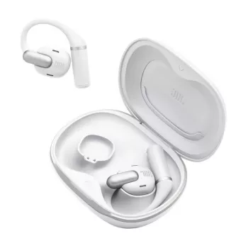 Headset JBL Sense Pro TWS Ohrbügel, für Anrufe und Musik, 20–40000 Hz, USB-C Ladestation, Weiß