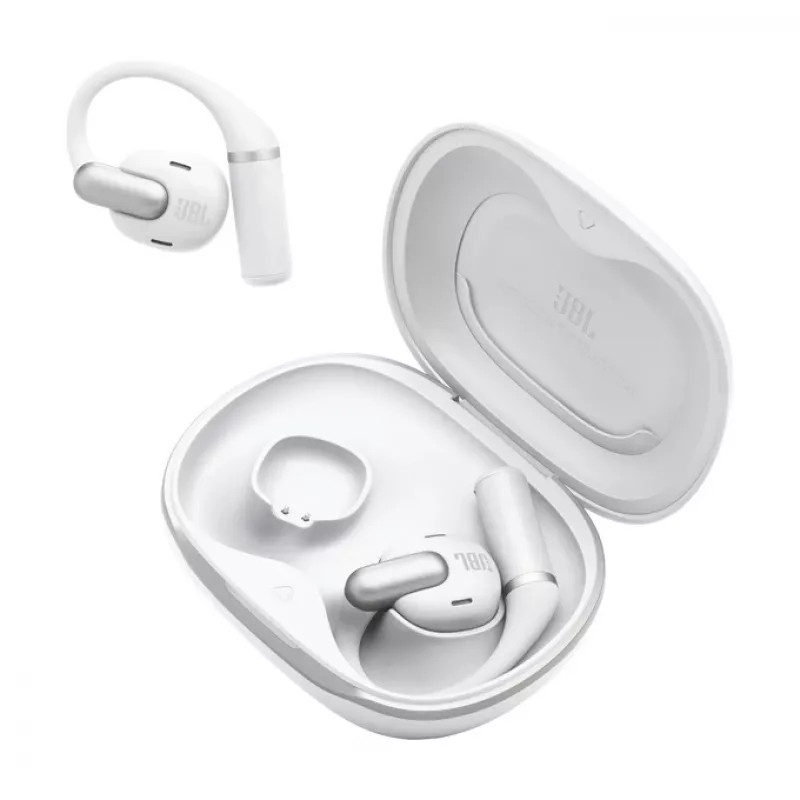 Headset JBL Sense Pro TWS Ohrbügel, für Anrufe und Musik, 20–40000 Hz, USB-C Ladestation, Weiß