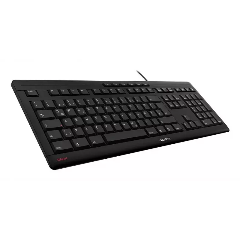 CHERRY STREAM Tastatur Home/Office USB QWERTY Portugiesisch Schwarz Grau Full-size 115 Tasten