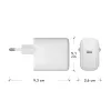 Wandladegerät USB-C 45W d bramante re-charge Pro — Innenbereich, 110–240V, Weiß